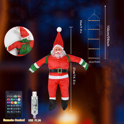 Santa Claus Ladder Outdoor Christmas Decoration Stair Light