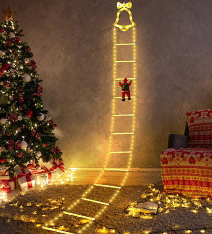 Santa Claus Ladder Outdoor Christmas Decoration Stair Light